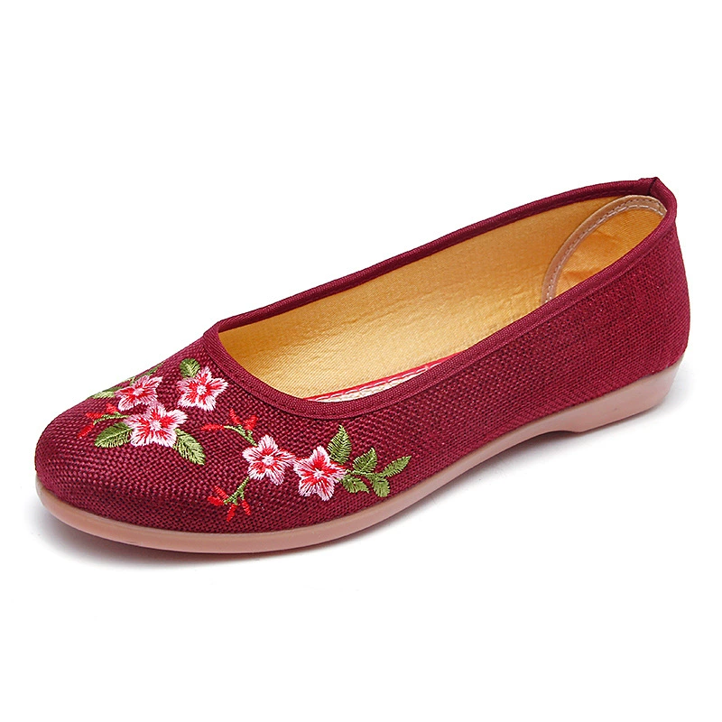 Slip-ons, footwear, fashionable Hanfu, shoes for mother, for middle age, wholesale