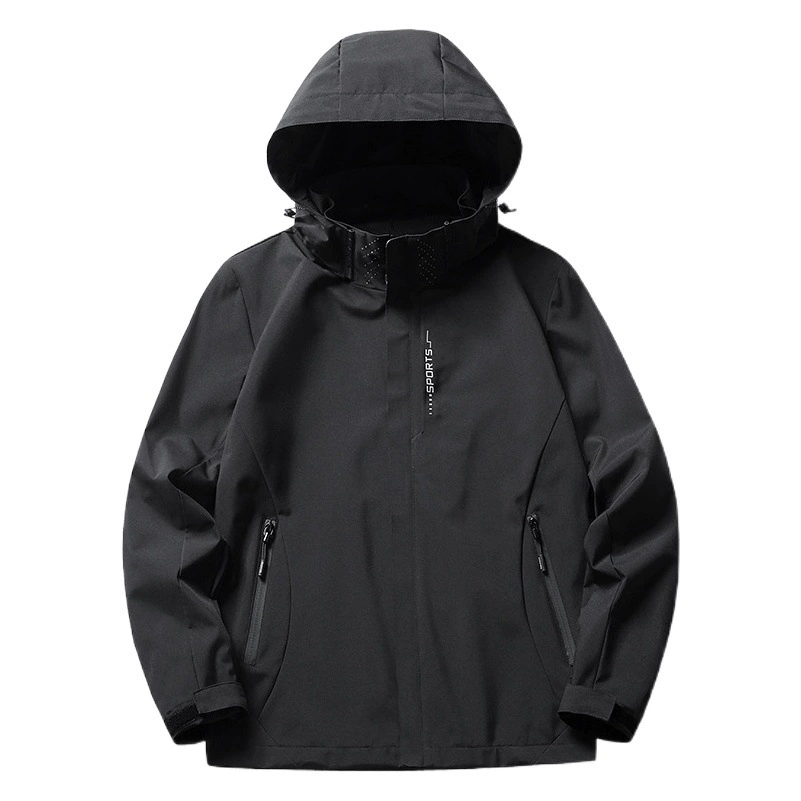 6266 уличная куртка, мужская тонкая куртка, женская верхняя куртка, однослойная альпинистская куртка с капюшоном и трехзащитным логотипом для печати