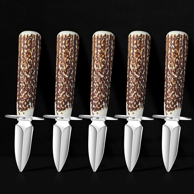 cuchillo de ostras, cuchillo de ostras doméstico, acero inoxidable, herramienta comercial de caparazón de ostras marinas