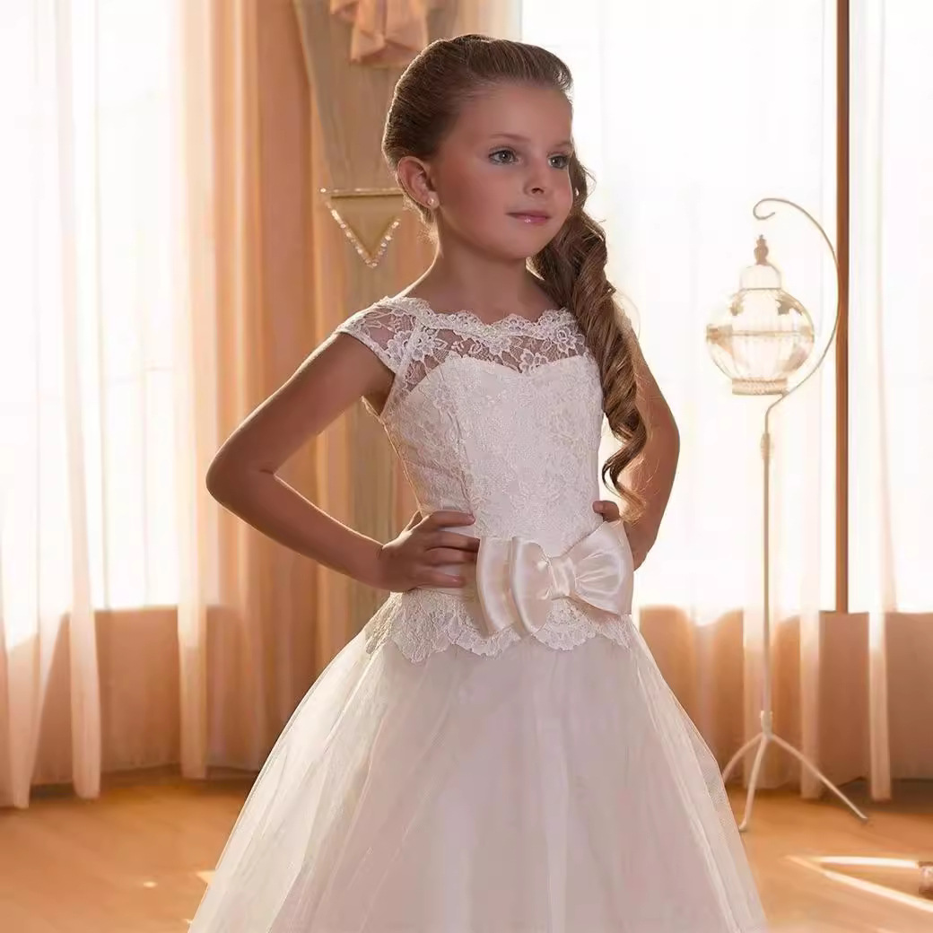 Amazon AliExpress Comercio exterior niñas de Europa y América bola encaje rendimiento cumpleaños princesa niña pettiskirt una generación