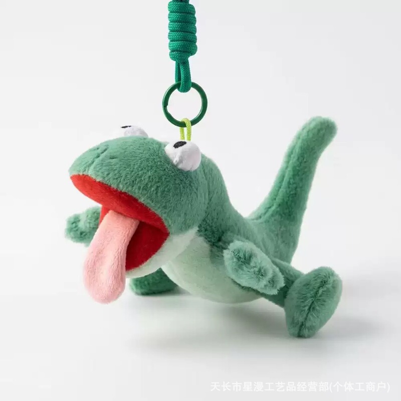 【Sounding Lizard Keychain Version】Beaver Transformation Plan Plush Toy Creative and Funny with Press-activated Tongue 【Sounding Lizard Keychain Version】Beaver Transformation Plan Plush Toy Creative and Funny with Press-activated Tongue