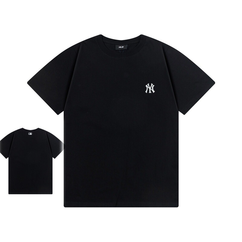 クロスボーダー MLB&NY ベーシックプリント高品質レディース T メンズ半袖コレクション共同ブランドの純綿通気性ボトリングシャツ|undefined