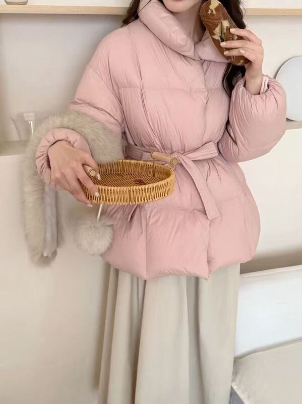 羽绒服女高级感甜美百搭收腰气质新国标90鸭绒小个子保暖显瘦外套|undefined