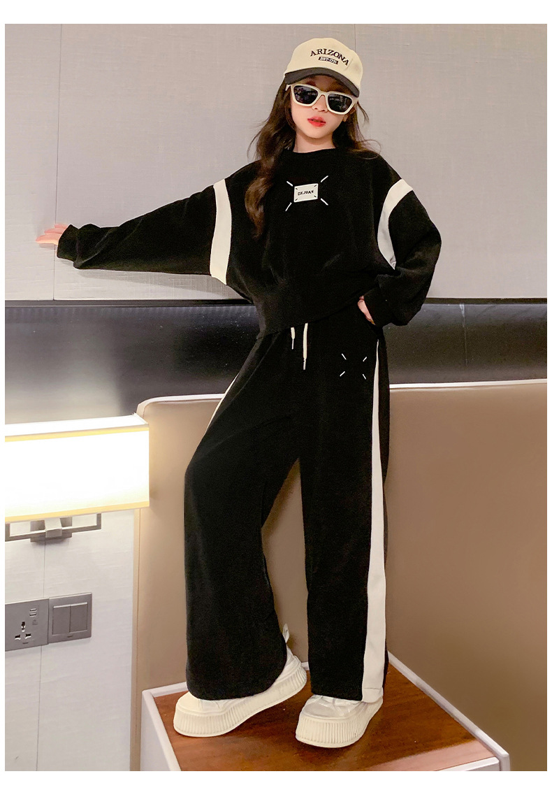 Girls' Set 2023 New Korean Edition Children's Network Red, Fashionable, Leisure, Big Boy Spring and Autumn_voghion.com