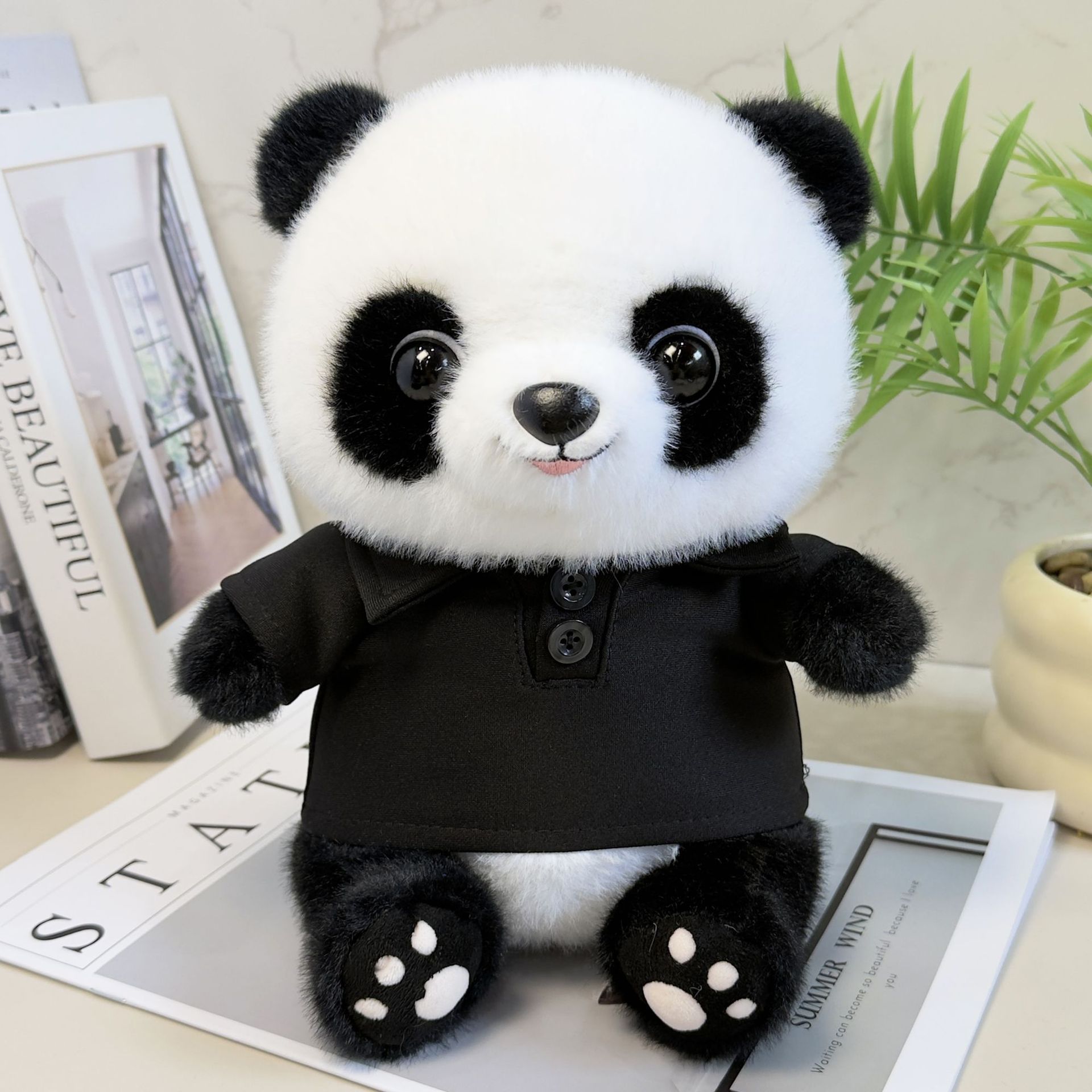 Cute tesoro nacional panda muñeca muñeca de peluche muñeca panda muñeca Chengdu logotipo de la empresa de impresión de recuerdos