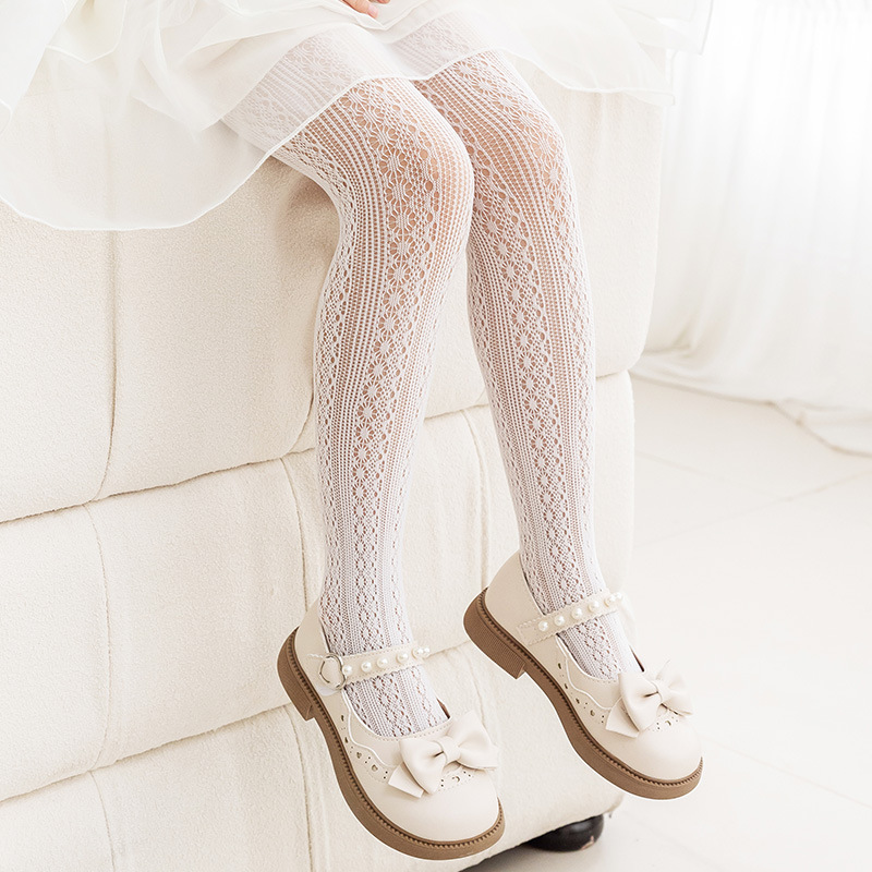 [Corte arbitrario] primavera y verano hueco fino amor Lolita pantimedias polainas calcetines de bebé