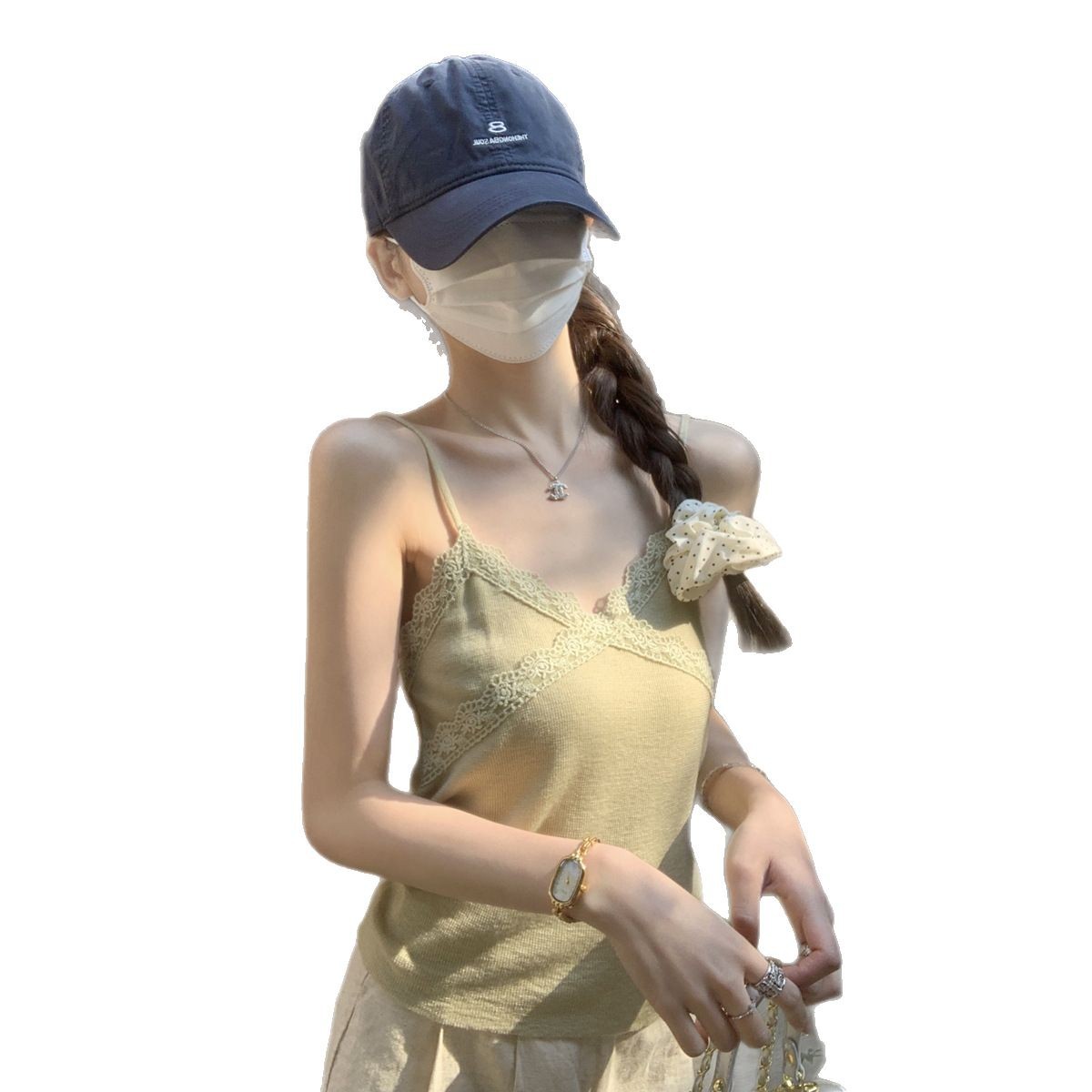 Summer lace design knitted cute sweater