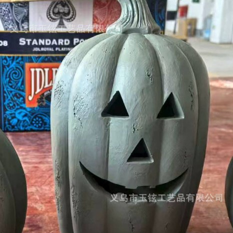 跨境爆款Handmade Terracotta Jack O' Lantern树脂南瓜灯南瓜灯|undefined