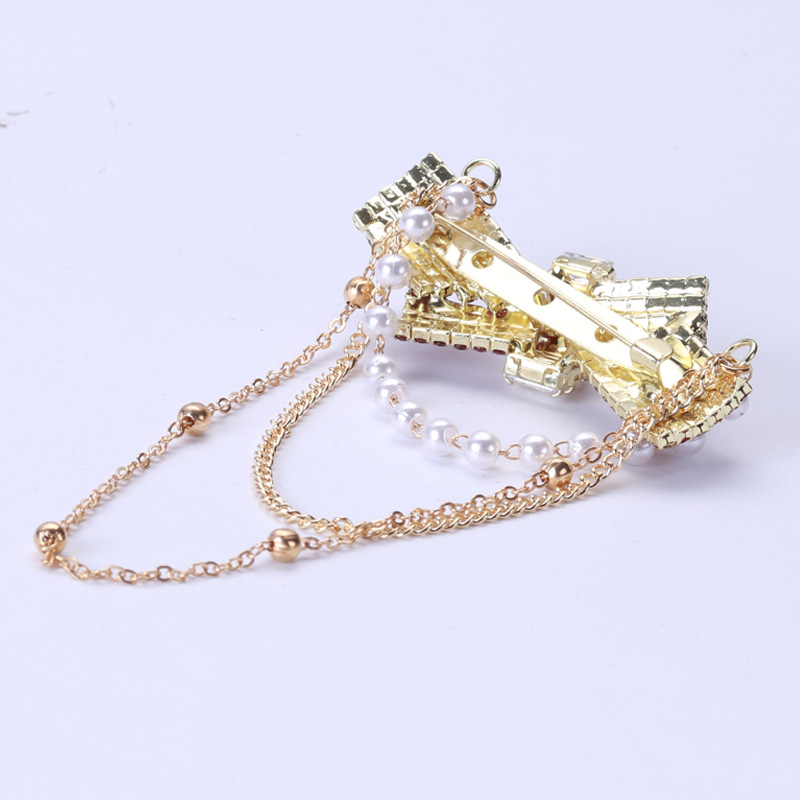 Elegant Glam Bow Knot Alloy Tassel Plating Inlay Artificial Pearls Rhinestones Women's Brooches display picture 6