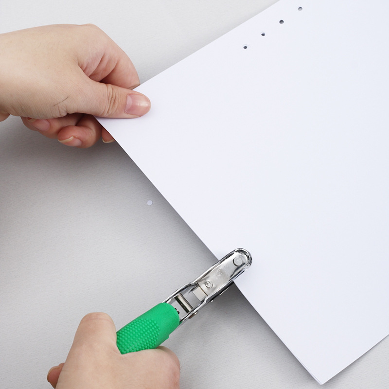 Agujero de amor perforador manual de ahorro de trabajo 3mm agujero redondo de hojas sueltas embalaje pegamento perforador estrella de cinco puntas perforador de un solo agujero