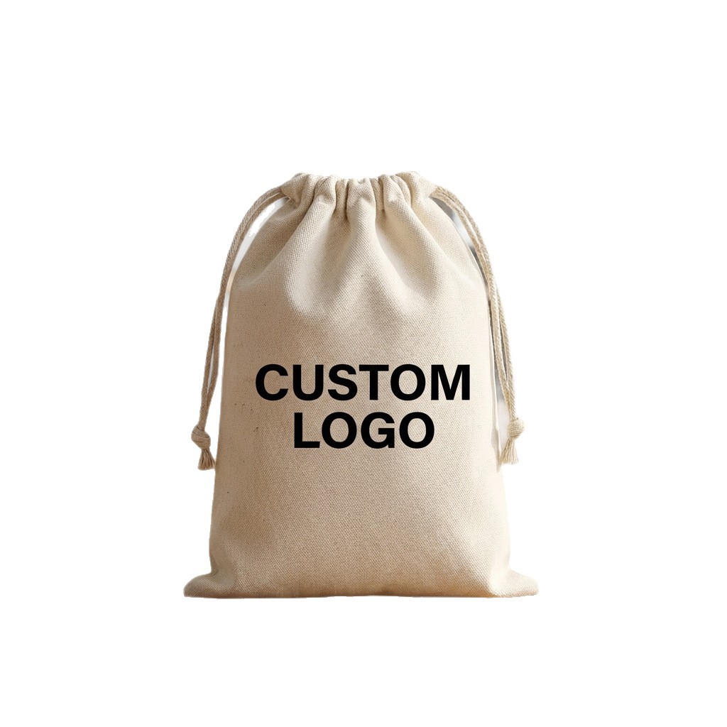 Bolsa de algodón de cuerda de algodón bolsas de almacenamiento de algodón Twill bolsas de embalaje de cosméticos bolsas de almacenamiento de harina de pan image 6