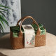 Custom Rattan Gift Bag Dragon Boat Festival Zongzi Gift Box Packaging High-end Guofeng Dragon Boat Festival Accompanying Gift Tea Gift Box Empty Box