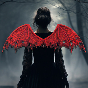 New Halloween non-woven Demon Wings mask suit festival party dress up performance props cosplay