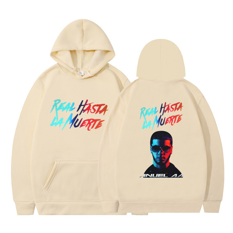 Otoño/invierno transfronterizo real hasta la muerte2D impresión tendencia hombres y mujeres europeos y americanos suéter con capucha