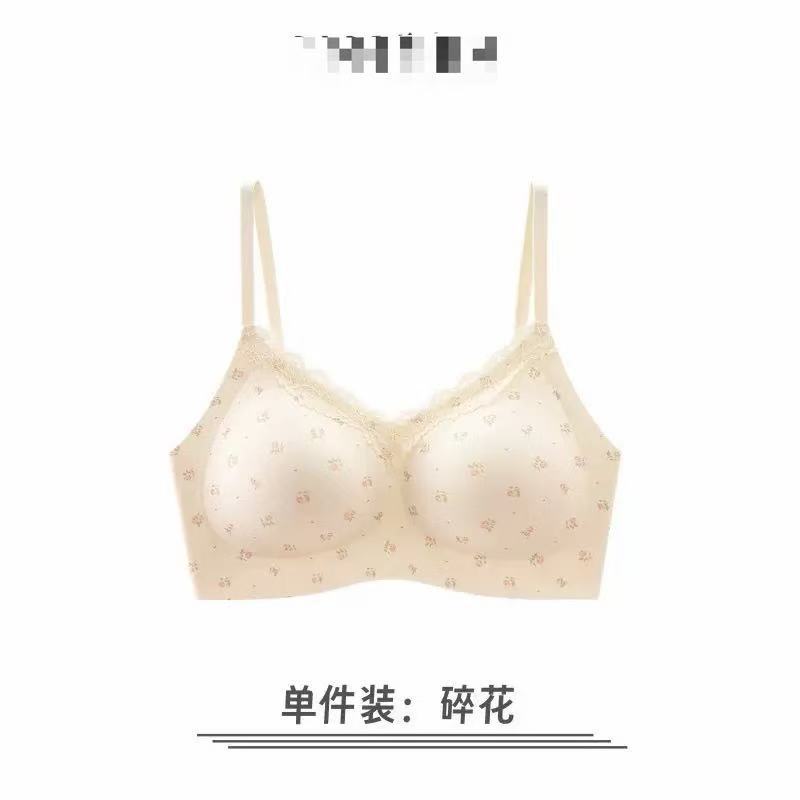 Prendas íntimas originales de estilo francés para mujeres que se reúnen pecho pequeño sin marcas sin anillo de acero sujetador de encaje fijo taza integral de espalda hermosa sujetador image 6