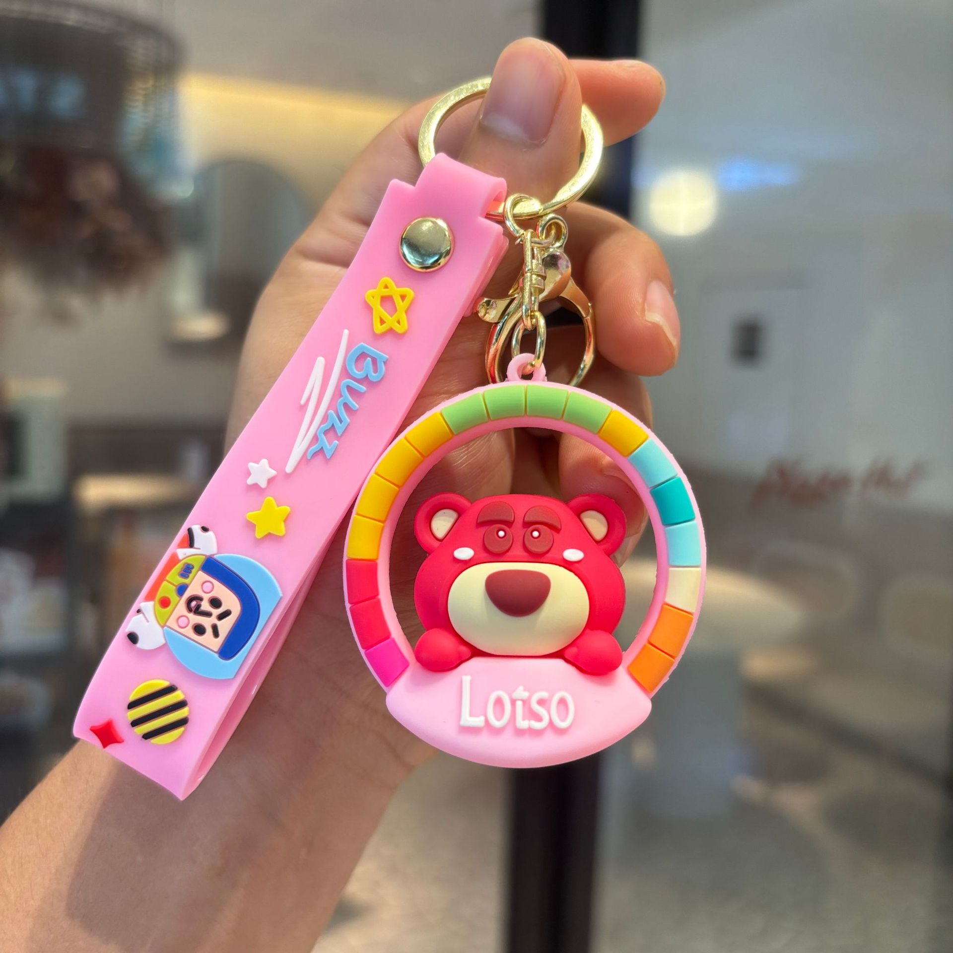 Buzz Lightyear Keychain PVC Puppet Colgante Jugues Total Movilización Keychain Baby Grab Keychain Regalos