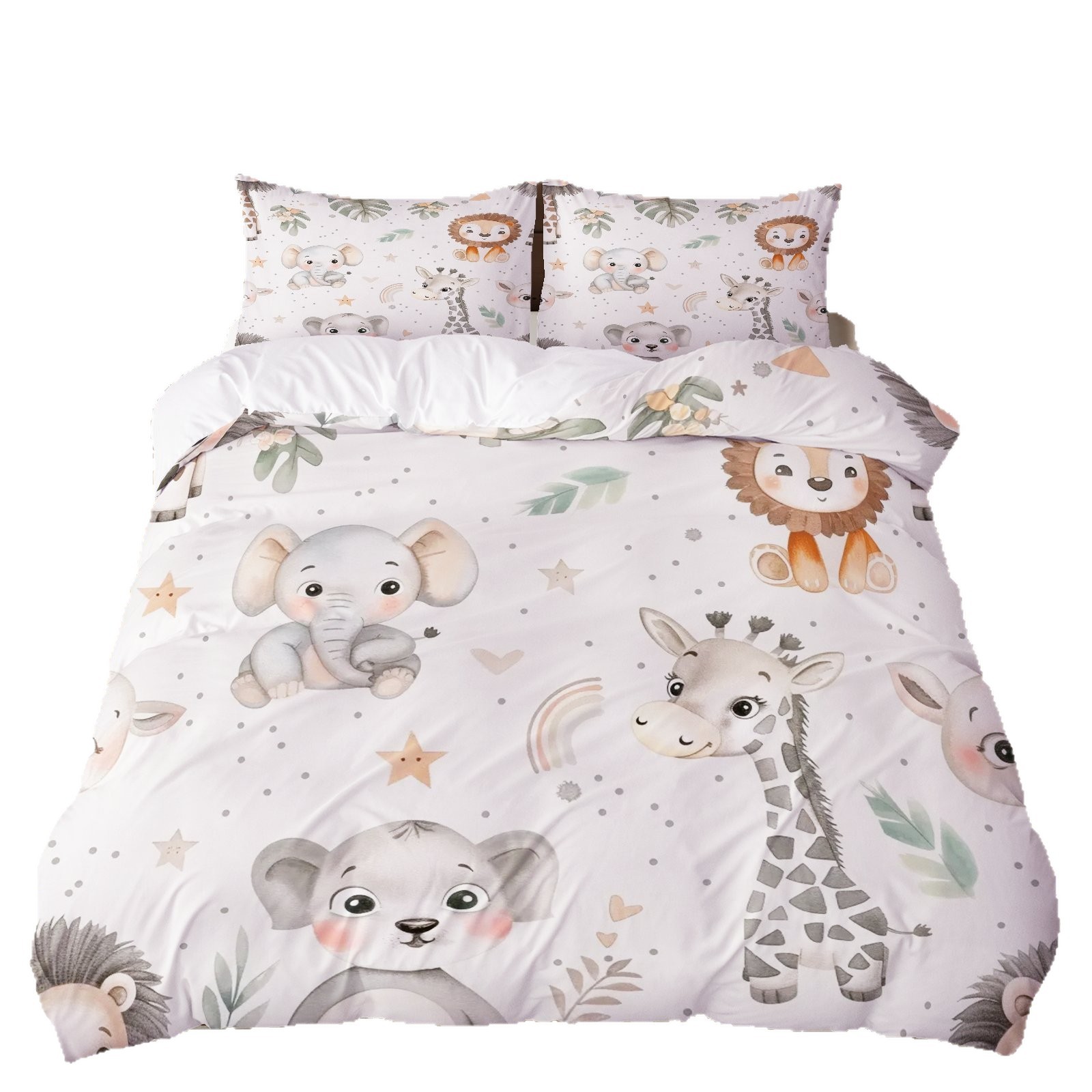 TEMU / JIT impresión digital abrasión oscuro elefante estilo animal set edredón para diseñar