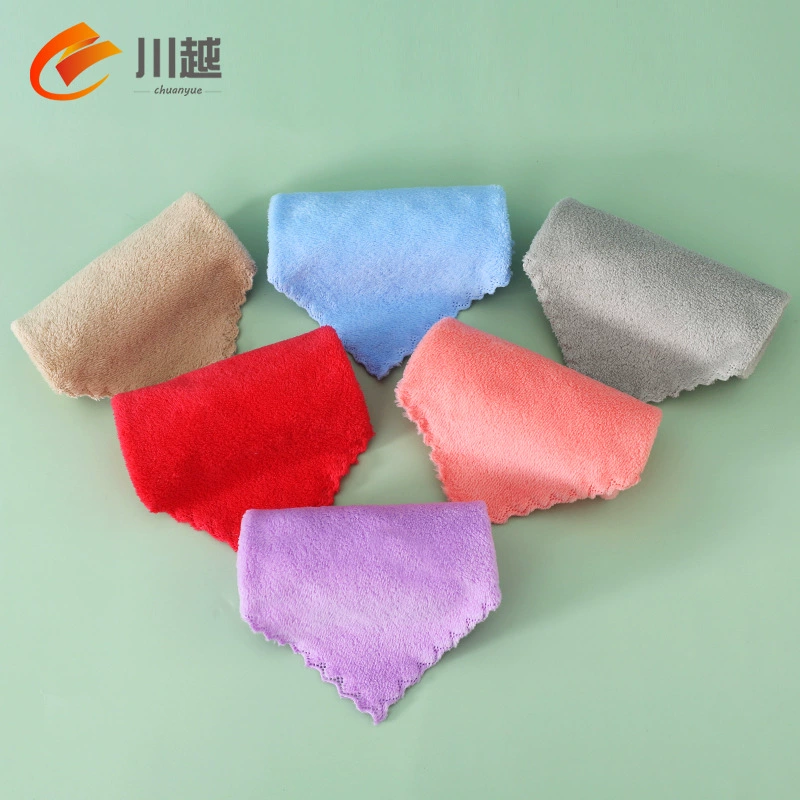 Coral scarf for kindergarten, soft towel for face washing for home use, wholesale, water absorbent