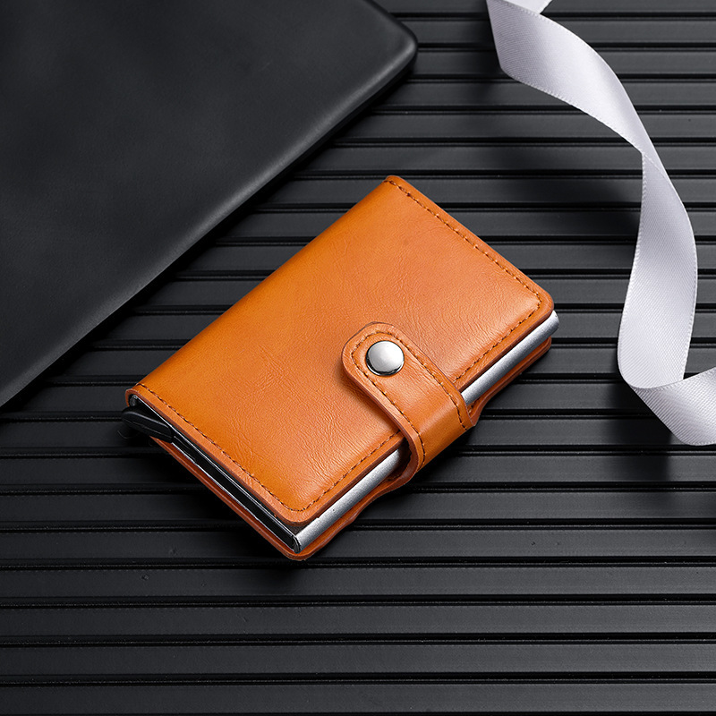 Nuevo tipo de metal automático pop-up bolsa de tarjetas para hombres y mujeres, cartucho anti-magnetizado, caja de tarjetas exquisita y simple, ultra-delgada