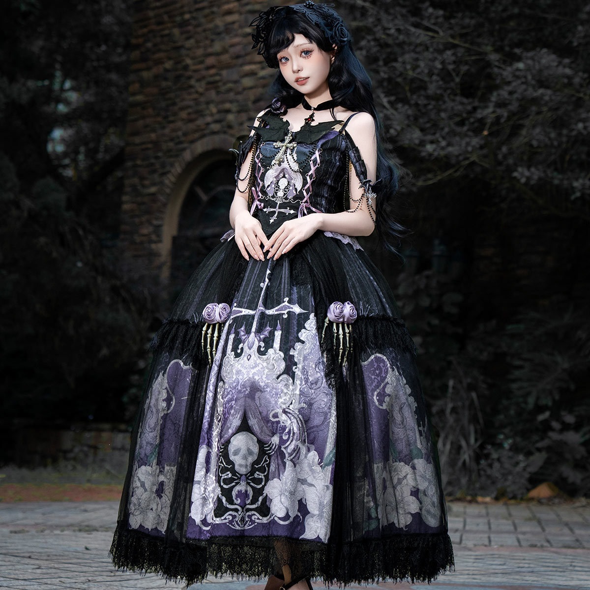2026 Xiong Doujiang Original Ghostly Lolita Women's Lolita Top and Skirt Daily Outfit 7337