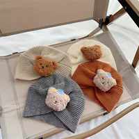 Специальное предложение, зимняя детская шапка с милой нашивкой в корейском стиле, детский шарф, комплект из двух предметов для предотвращения холода и сохранения тепла для малышей