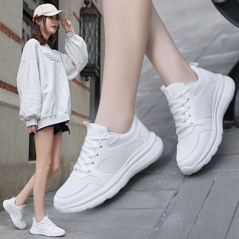 New fashion trendy outdoor casual versatile couple white shoes breathable comfortable sneaker hiking running shoes