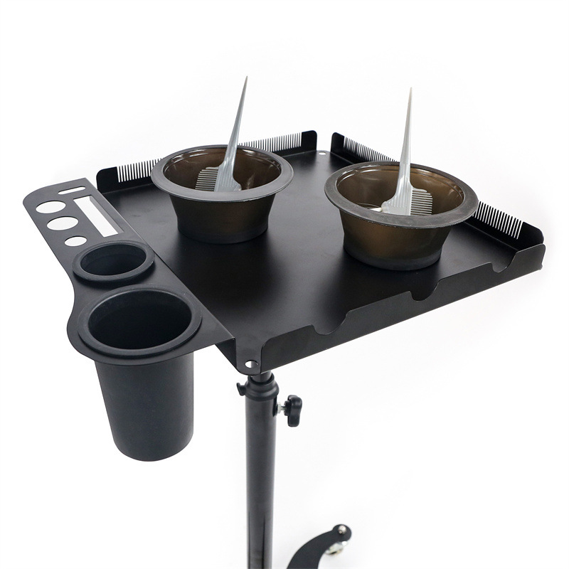 Extensión de pelo de salón de acero inoxidable y estante de teñido ajustable peluca pieza de pelo herramienta de almacenamiento coche peluquería profesional carrito de pelo