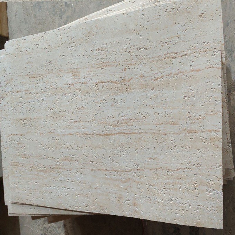 Tire de porcelana suave piedra flexible ultrafina 3D travertino romano ladrillo de pared exterior piedra flexible travertino amarillo tablero grande piedra PU