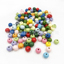 ���l100�w12mmľ���ɫ��ɫ�h��ˮ�����ľ�A�鴮��diy�Ʒ���