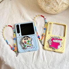 漫画クレヨンしんちゃん磁気電話ケース Huawei 社 Purax P60 Xiaomi mixflip 折りたたみカバーに適しています