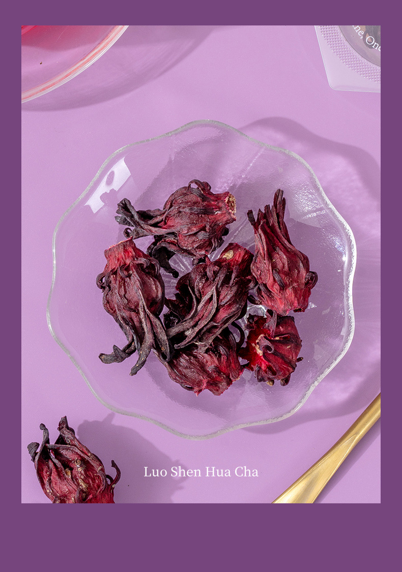 Roselle Hibiscus Tea Luo Shen Hua Freeze Dried Loose Flower Buds for Hot Brew 10g Mini Canister key features