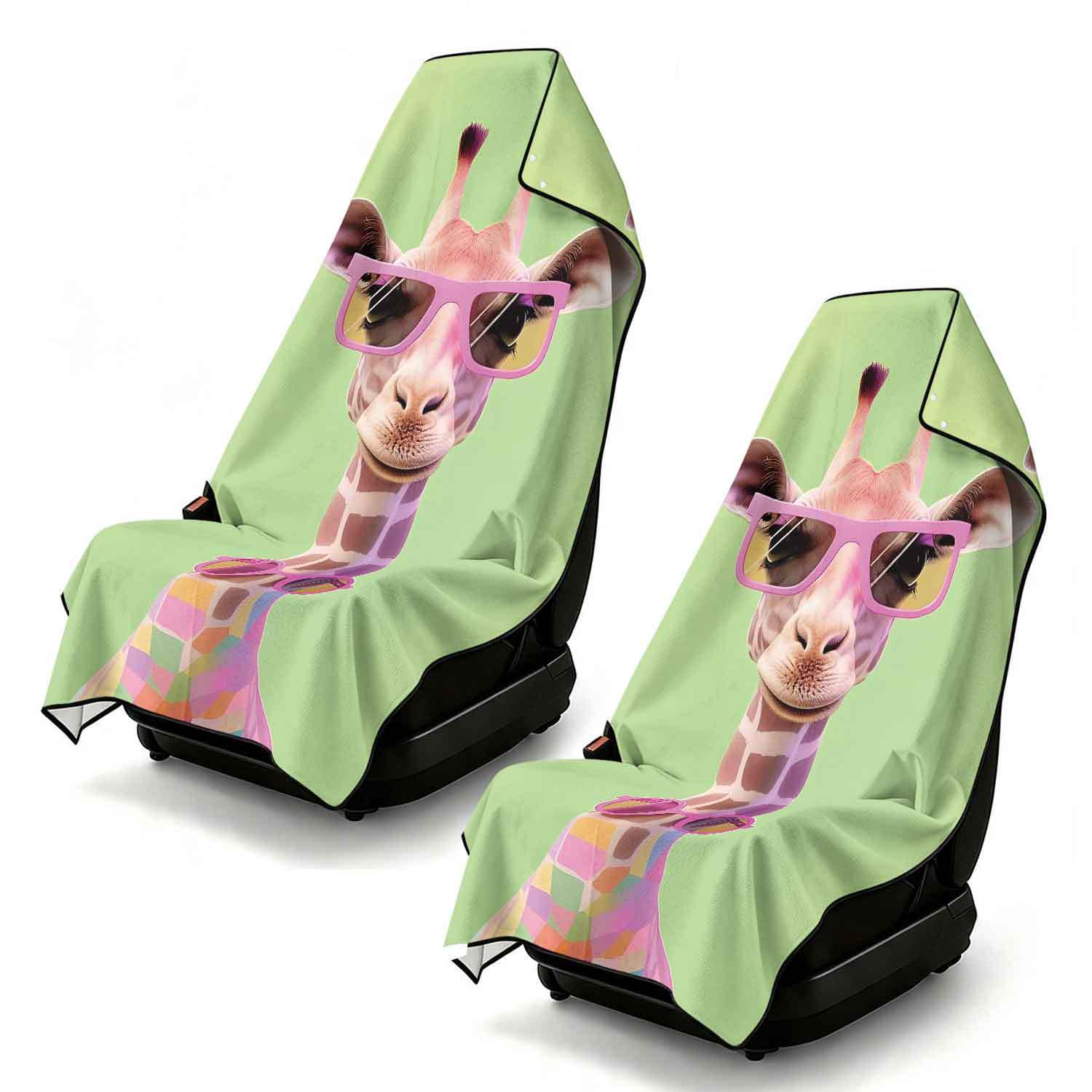 2-piece dual-use car seat cover, ultra-fine fiber, can be used as a beach towel, printed car protective seat cover 13