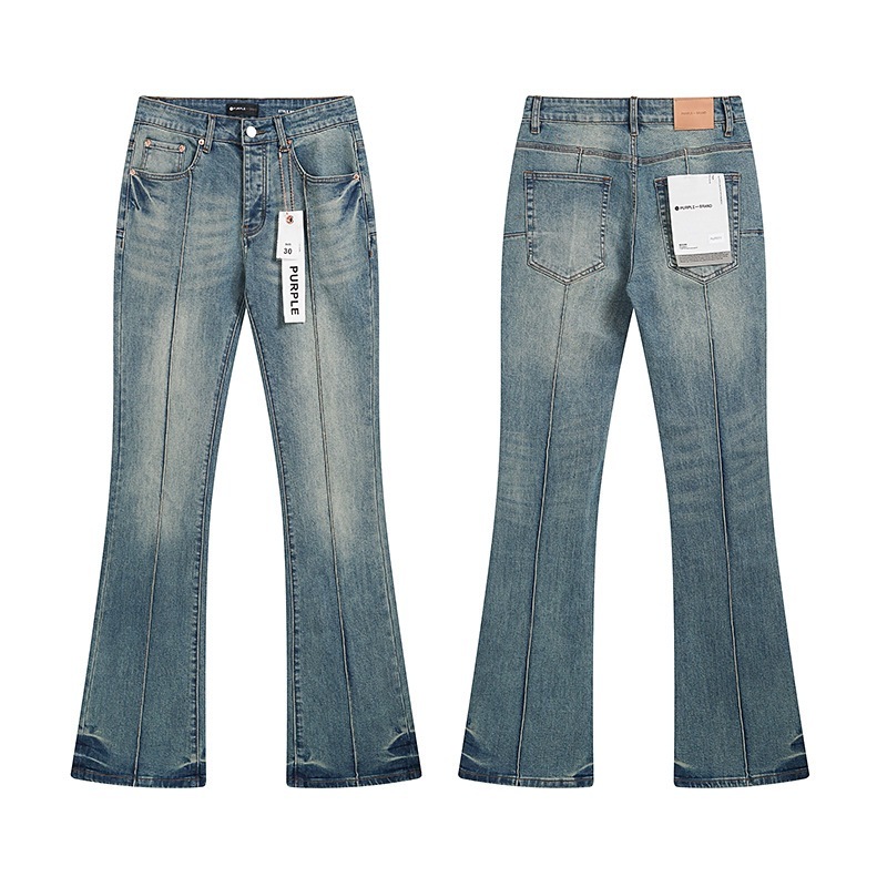 Ksubi トレンディなパープル新 AM スプラッシュインクプリントハイストリートレトロリッピングカジュアルメンズとレディーススリムジーンズ|undefined