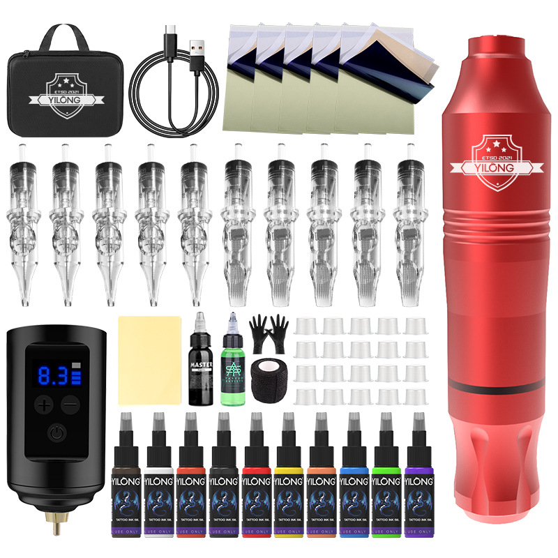 B 스타일 리치 심플 버전 문신 펜 레드