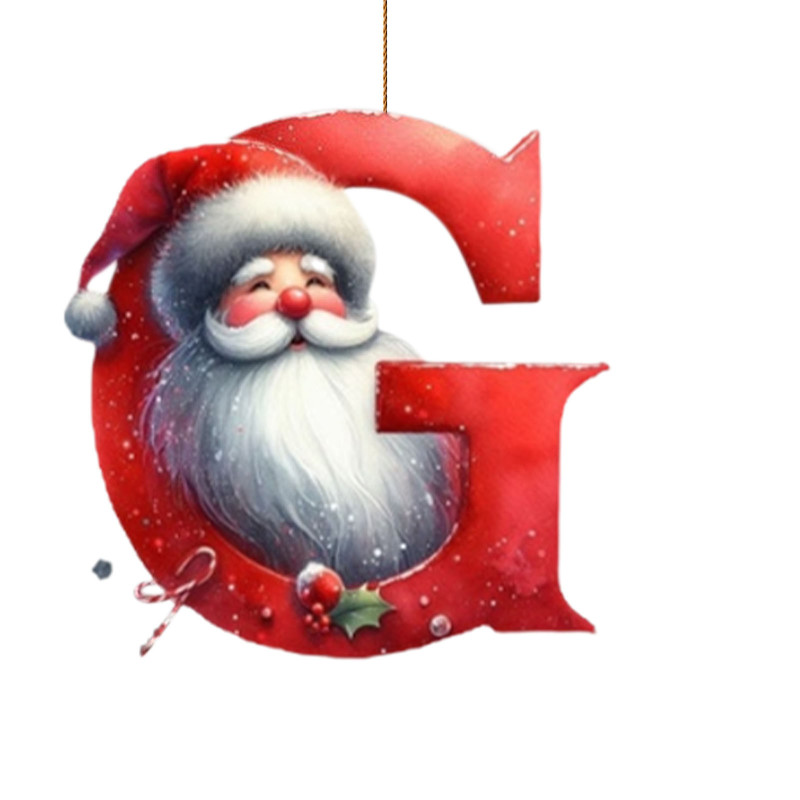 クロスボーダーアクリルクリスマス装飾ペンダント新しい文字クリスマスツリー装飾車の車の吊り下げフラット 2D|undefined