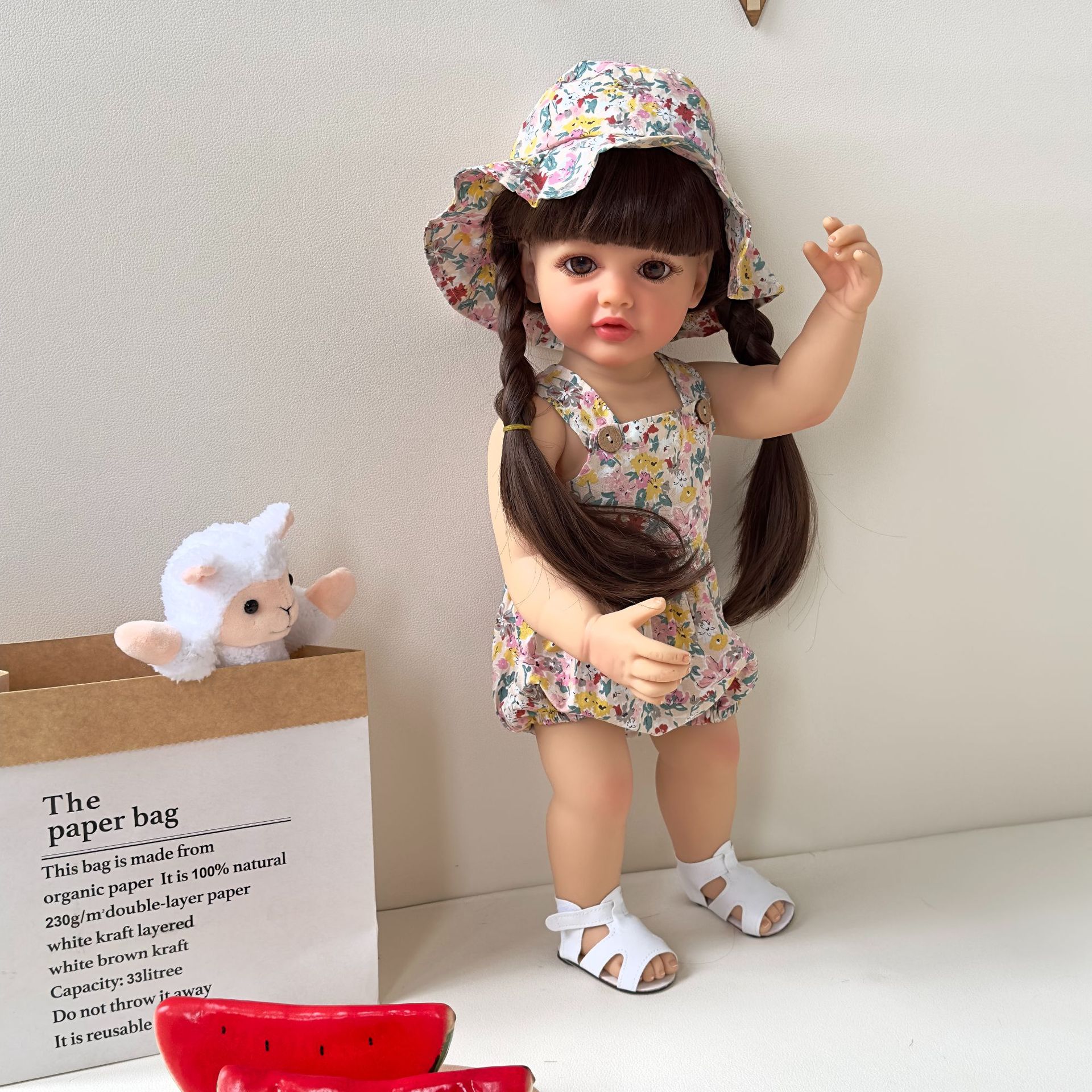 NPK bienes genuinos 55cm mameluco floral completo pegamento simulación muñeca Betty entrega transfronteriza de una sola pieza