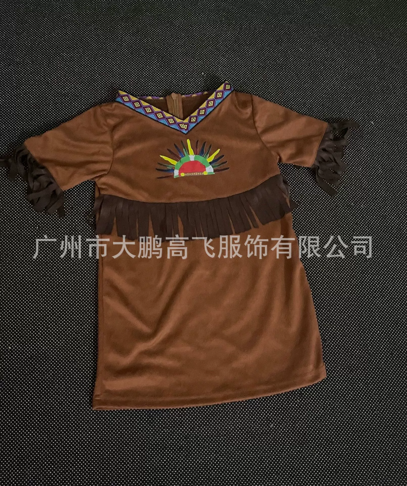 Костюм для выступлений для девочек в стиле хиппи, осень 2023, замша, с бахромой, для групповых выступлений, вечеринок и праздников