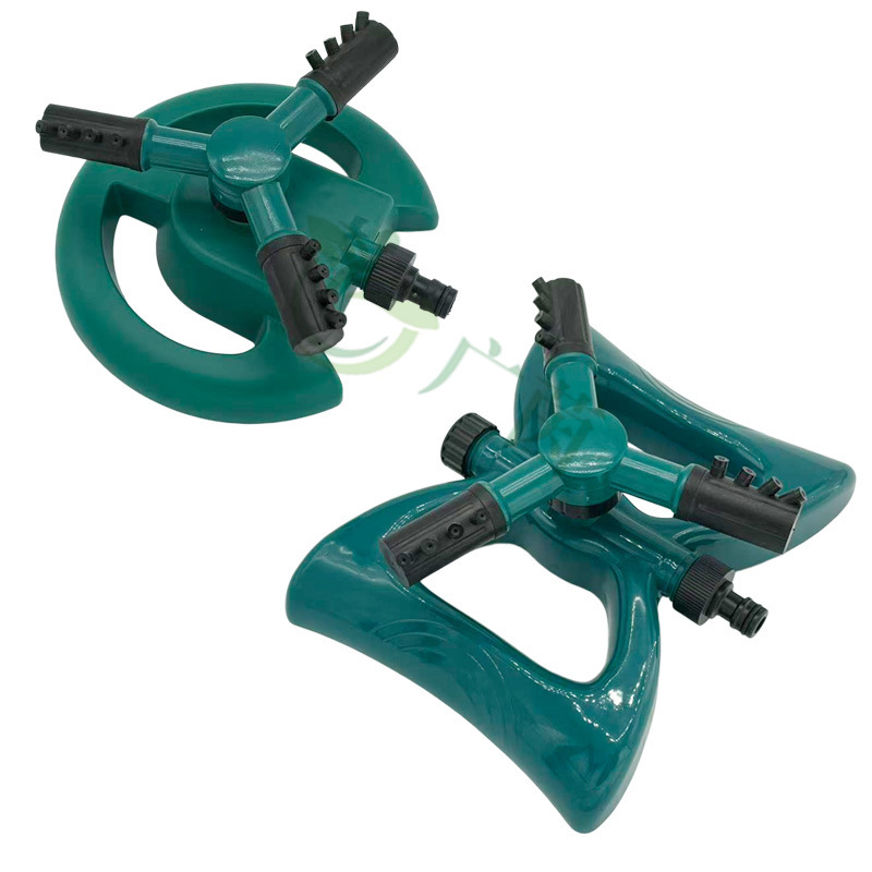 360 grados rociador rotatorio automático boquilla de rociador de tres puntas herramienta de riego de jardín artefacto de riego de flores ángulo ajustable