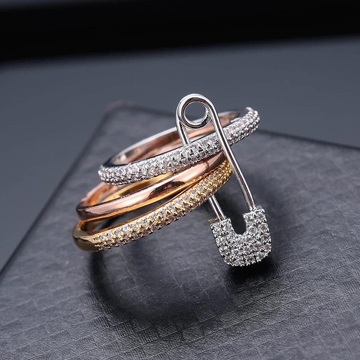Oval Cz Engagement Ring And Stackable Ring Set In Sterling Silver_voghion.com