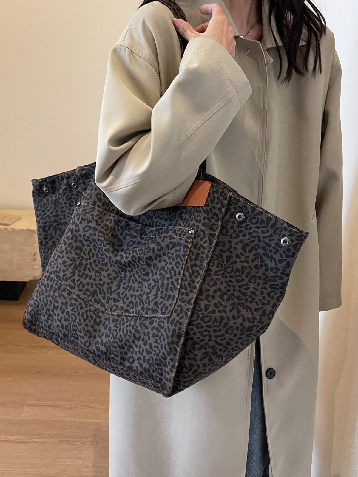 Capacious one-shoulder bag