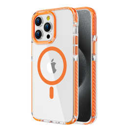 适用苹果15手机壳magsafe透明磁吸壳iPhone14pro max手机壳亚马逊