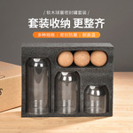 跨境直供玻璃收纳罐软木塞盖杂粮密封罐简约玻璃罐日式透明咖啡罐