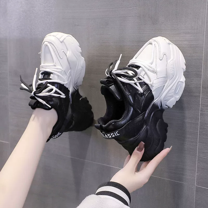 2025 новых весенне-летних универсальных туфель для пап, износостойких, сверхлегких, на толстой подошве, повседневных, для похудения, популярной спортивной обуви для пар.