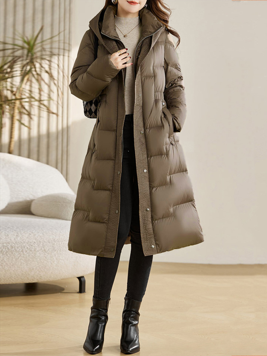 Long elite winter down jacket