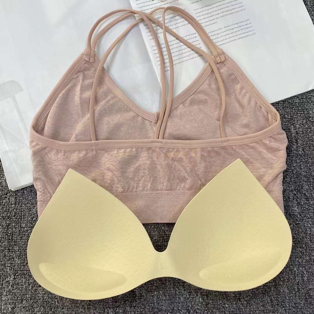 Nueva inconsútil alto elástico belleza de alta calidad las mujeres chaleco inalámbrico yoga sujetador ropa interior deportiva al por mayor image 3