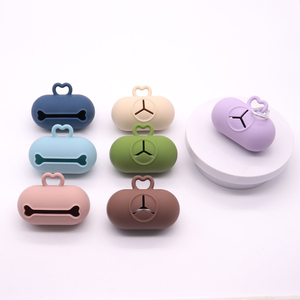 Cross-border new pet waste bag dispenser, silicone dog poop bag, dog waste collection bag, and storage box
