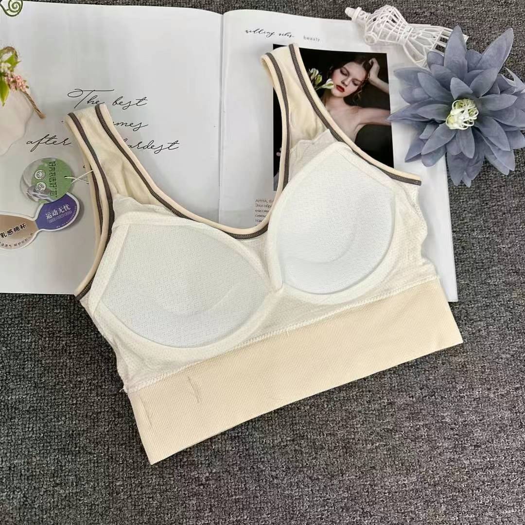 Nueva taza fija sin costuras hermosa espalda sin anillo de acero ropa interior chaleco chaleco cómodo ropa interior damas base sostén al por mayor