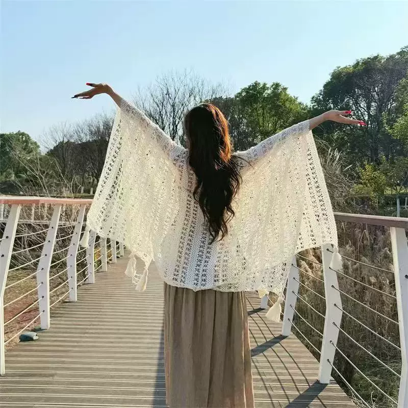  Ретро этнически связанны cosy cardigan осень, кружевной плащ