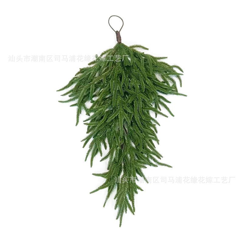 仿真水滴圣诞树松针壁挂倒挂树圣诞节装饰吊挂门墙挂件亚马逊爆款|undefined