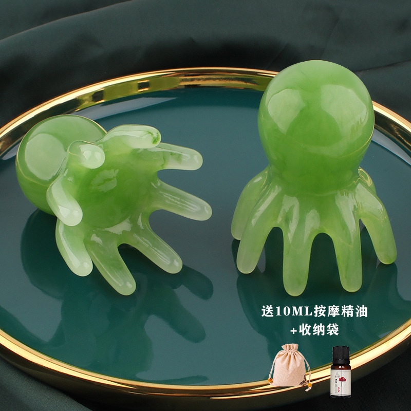 Pein de masaje de pulpo de ocho garras de cabeza masajeador de meridianos agarrar puntos de acupuntura